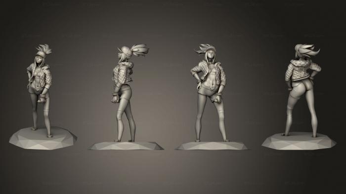 Figurines heroes, monsters and demons (Akali League of legends, STKM_3995) 3D models for cnc