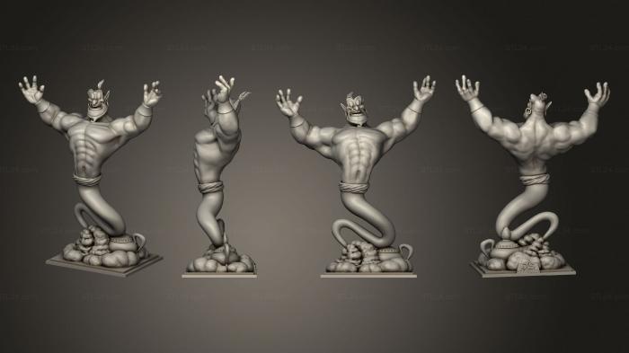 Figurines heroes, monsters and demons (aladin s genie, STKM_3998) 3D models for cnc