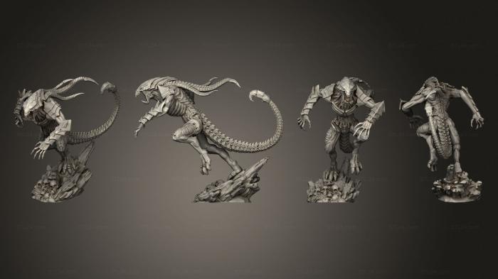 Figurines heroes, monsters and demons (Alien Beast Attacking Large, STKM_4008) 3D models for cnc