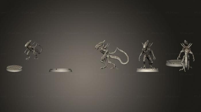 Figurines heroes, monsters and demons (ALIEN DEADLY IMPALER, STKM_4019) 3D models for cnc