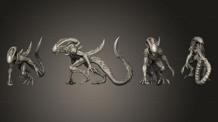 Figurines heroes, monsters and demons (ALIEN DEADLY SHREDDER, STKM_4020) 3D models for cnc
