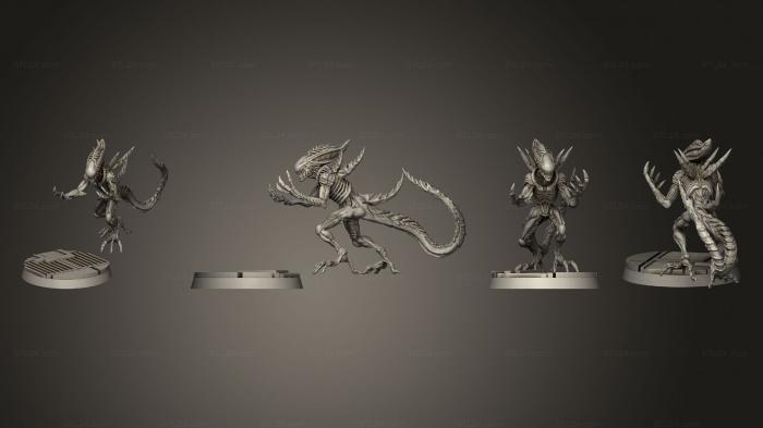 Figurines heroes, monsters and demons (ALIEN DEADLY SLASHER, STKM_4021) 3D models for cnc