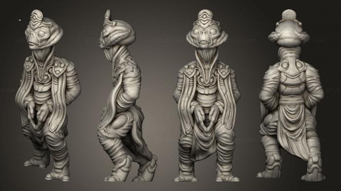 Figurines heroes, monsters and demons (Alien Male Zealot Based, STKM_4030) 3D models for cnc