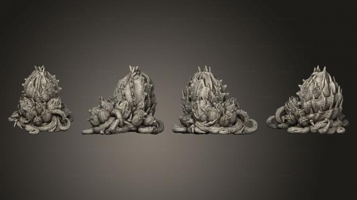 Figurines heroes, monsters and demons (Alien Nest 1, STKM_4031) 3D models for cnc