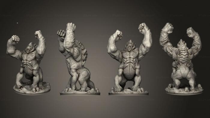 Figurines heroes, monsters and demons (Alien Prime Ape, STKM_4033) 3D models for cnc