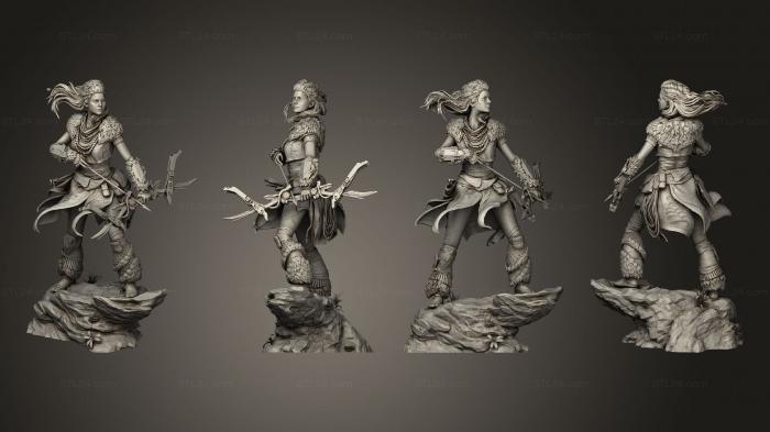 Figurines heroes, monsters and demons (Aloy Horizon Zero Dawn, STKM_4044) 3D models for cnc