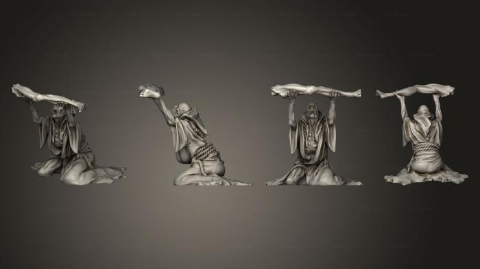 Figurines heroes, monsters and demons (Alters with leg, STKM_4051) 3D models for cnc