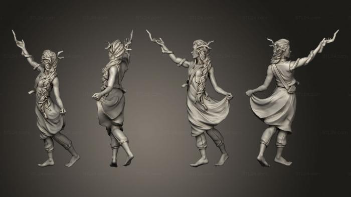Figurines heroes, monsters and demons (Amenia Genasi Druid, STKM_4053) 3D models for cnc