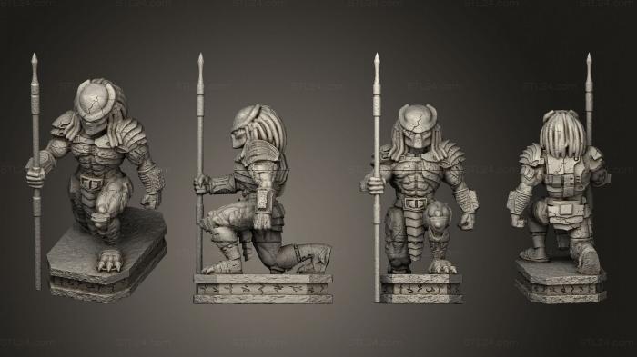 Figurines heroes, monsters and demons (ANCIENT SKULL HUNTERS STATUES 2, STKM_4069) 3D models for cnc