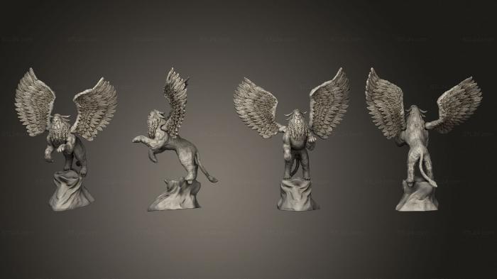 Figurines heroes, monsters and demons (Androsphinx Flying Large, STKM_4083) 3D models for cnc