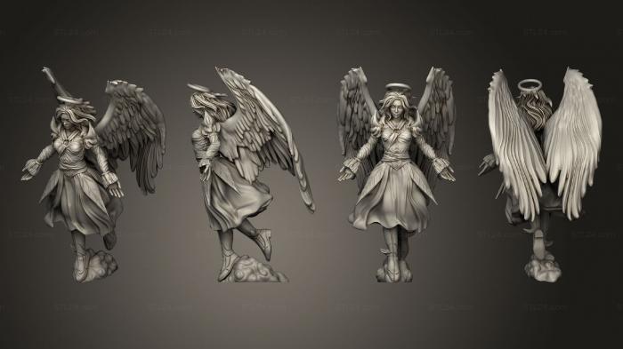 Figurines heroes, monsters and demons (Angel Female, STKM_4087) 3D models for cnc