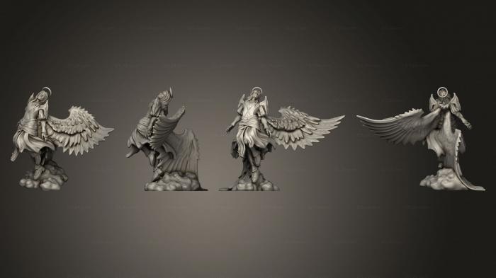 Figurines heroes, monsters and demons (Angel Male Rising, STKM_4089) 3D models for cnc