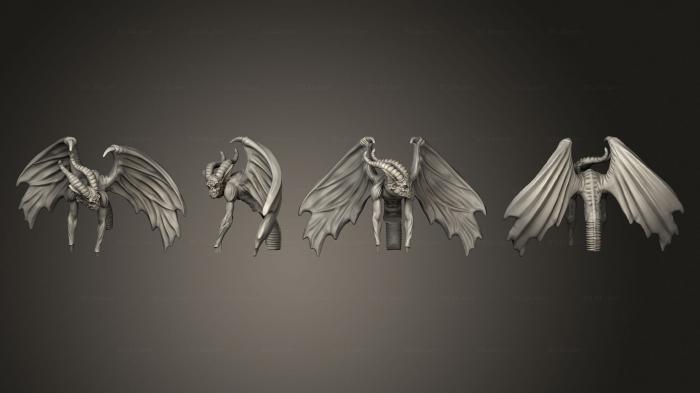 Статуэтки герои, монстры и демоны (Животные Чертенок Закончил 1, STKM_4099) 3D модель для ЧПУ станка
