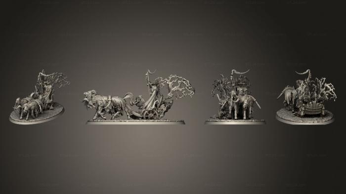 Figurines heroes, monsters and demons (Ankou on His Death Cart, STKM_4100) 3D models for cnc