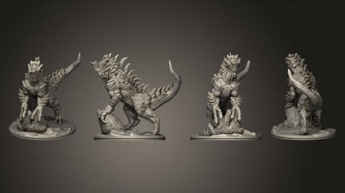 Figurines heroes, monsters and demons (Apex Predator Based 001, STKM_4109) 3D models for cnc