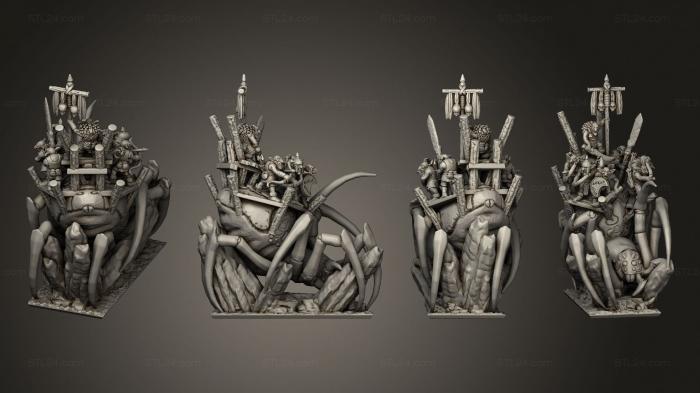Figurines heroes, monsters and demons (Apocalypse Spider Command 2, STKM_4114) 3D models for cnc