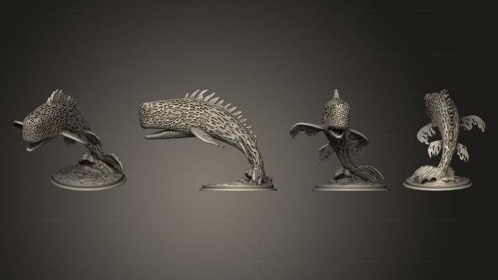 Figurines heroes, monsters and demons (Apocalypse Whale Gargantuan, STKM_4119) 3D models for cnc