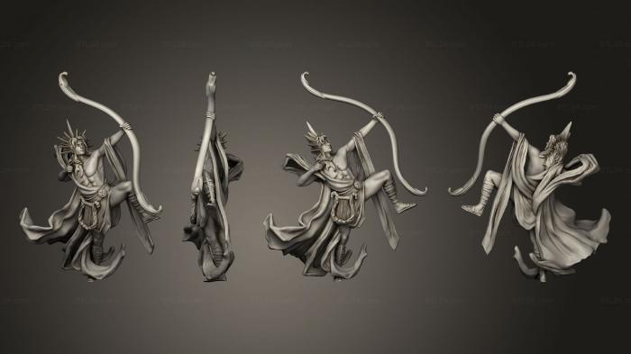 Figurines heroes, monsters and demons (Apollo on sun chariot 07, STKM_4120) 3D models for cnc