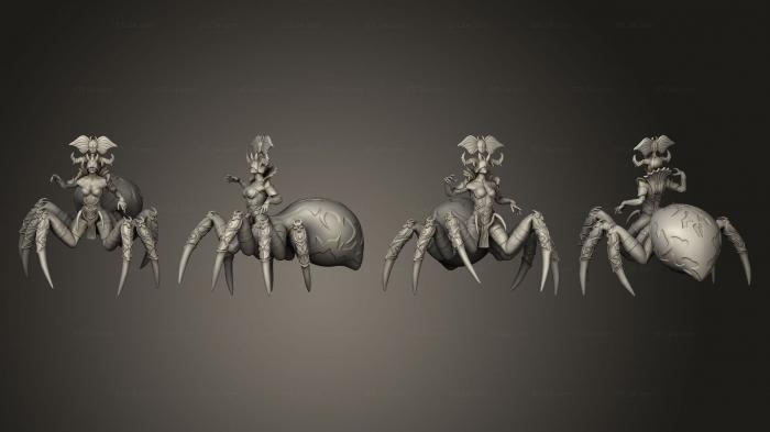 Статуэтки герои, монстры и демоны (Арахнатский демон - паук, STKM_4133) 3D модель для ЧПУ станка