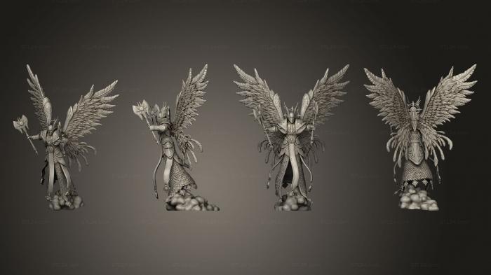 Figurines heroes, monsters and demons (Archangel Axe Large, STKM_4153) 3D models for cnc