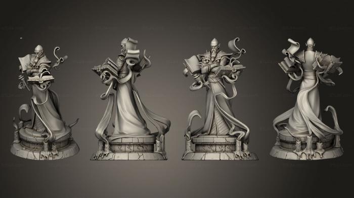 Figurines heroes, monsters and demons (Archmage 32 base for books, STKM_4160) 3D models for cnc