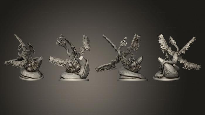 Figurines heroes, monsters and demons (Arrowhawk Nest Large, STKM_4178) 3D models for cnc