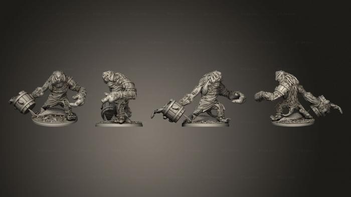 Статуэтки герои, монстры и демоны (Восстание Асгарда 07, STKM_4180) 3D модель для ЧПУ станка