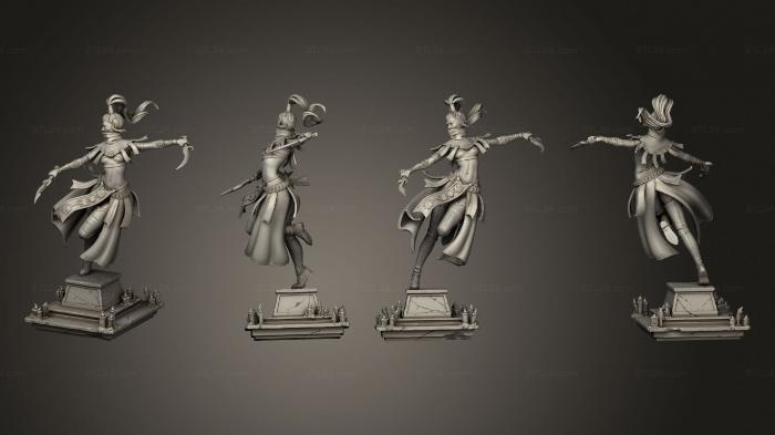 Figurines heroes, monsters and demons (Assassin, STKM_4189) 3D models for cnc
