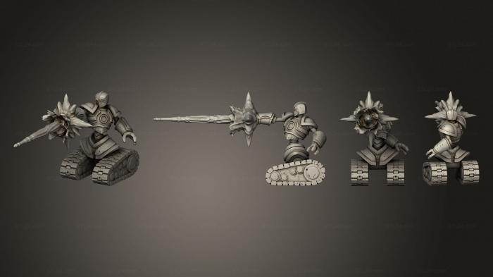 Статуэтки герои, монстры и демоны (Штурмовой Танк, Стреляющий Большими, STKM_4190) 3D модель для ЧПУ станка