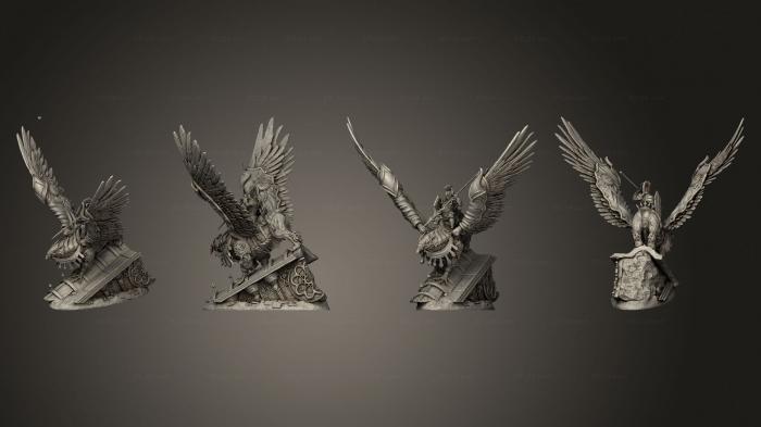 Figurines heroes, monsters and demons (Astral Gryphon Rider, STKM_4192) 3D models for cnc