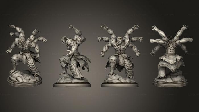 Figurines heroes, monsters and demons (Asura, STKM_4196) 3D models for cnc