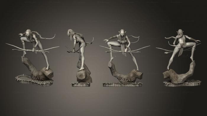 Статуэтки герои, монстры и демоны (Аватар Вымыт, STKM_4210) 3D модель для ЧПУ станка