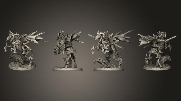 Статуэтки герои, монстры и демоны (Азекиэль - Кошмар 002, STKM_4214) 3D модель для ЧПУ станка
