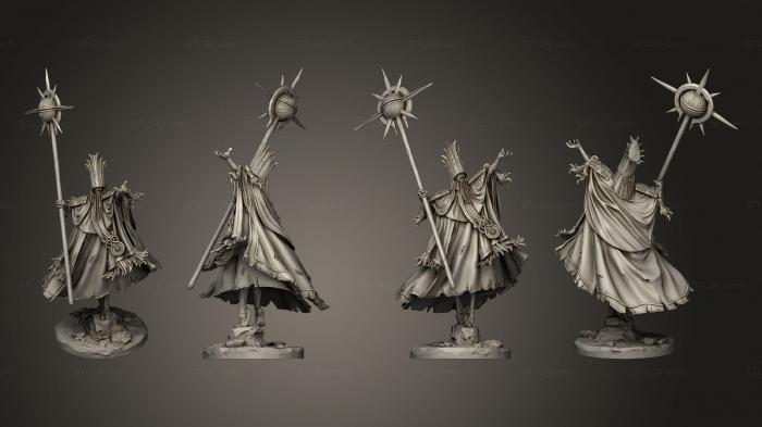Статуэтки герои, монстры и демоны (Азерайские маги v 3, STKM_4216) 3D модель для ЧПУ станка