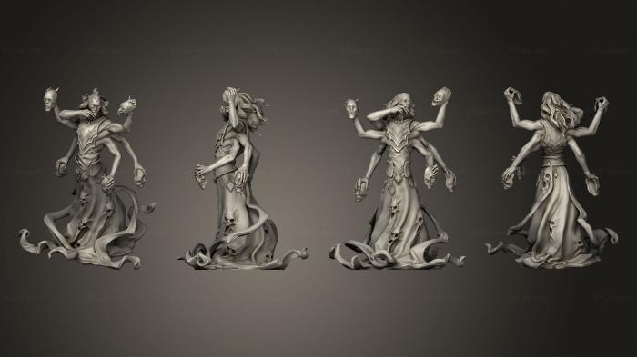Статуэтки герои, монстры и демоны (Банши Против 2, STKM_4242) 3D модель для ЧПУ станка