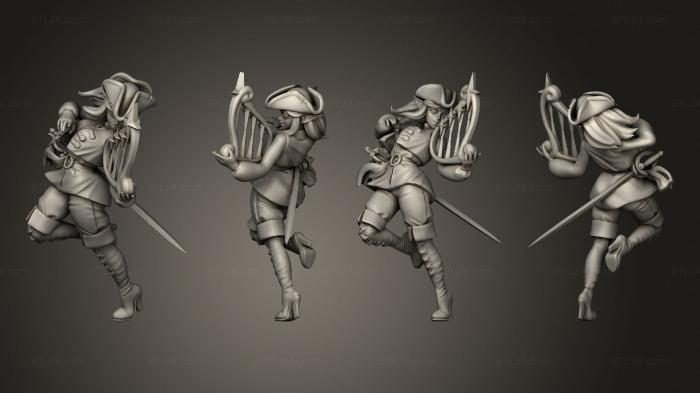 Figurines heroes, monsters and demons (Bards Nithehn Starwander, STKM_4252) 3D models for cnc