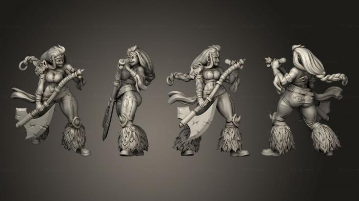 Figurines heroes, monsters and demons (Bards Skadi Bardbarian, STKM_4254) 3D models for cnc