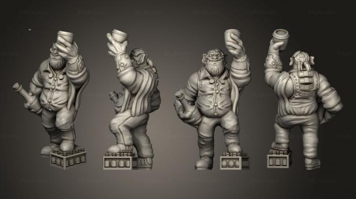 Figurines heroes, monsters and demons (Bartender Based, STKM_4269) 3D models for cnc