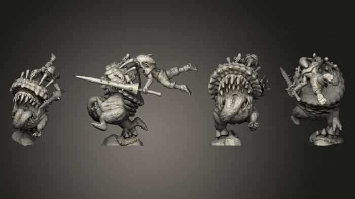 Figurines heroes, monsters and demons (Base H 001, STKM_4274) 3D models for cnc