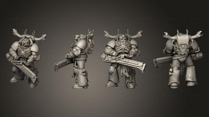 Figurines heroes, monsters and demons (Bass Cannon, STKM_4279) 3D models for cnc