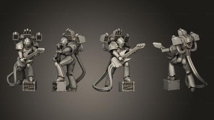 Figurines heroes, monsters and demons (Bass Player, STKM_4280) 3D models for cnc