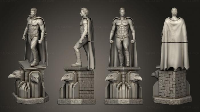 Figurines heroes, monsters and demons (Batman 2 Pieces Base 1 001, STKM_4282) 3D models for cnc