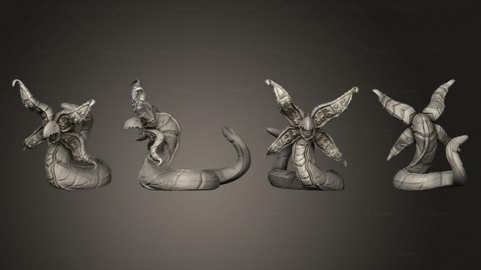 Статуэтки герои, монстры и демоны (Клювастый червь, STKM_4302) 3D модель для ЧПУ станка