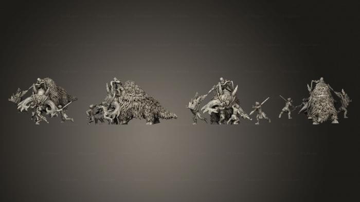 Figurines heroes, monsters and demons (beast in battle, STKM_4304) 3D models for cnc