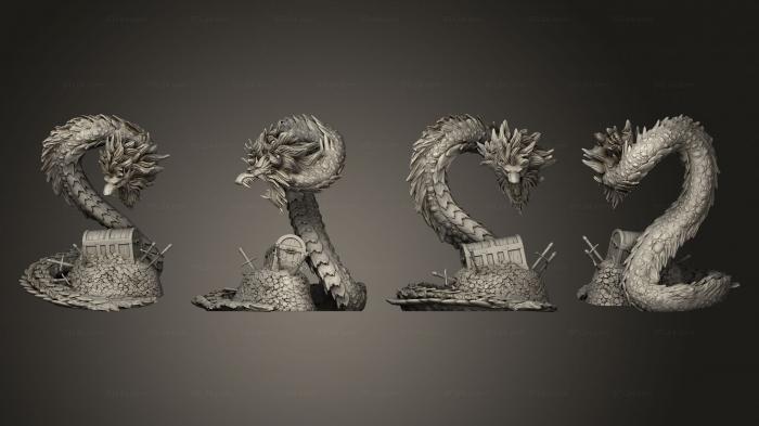 Figurines heroes, monsters and demons (Beast Snake Attack Large, STKM_4312) 3D models for cnc