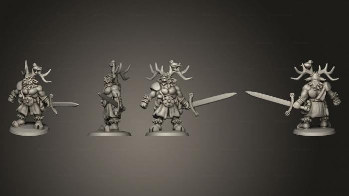 Figurines heroes, monsters and demons (Beastfolk Clan Complete Army Packmaster, STKM_4315) 3D models for cnc