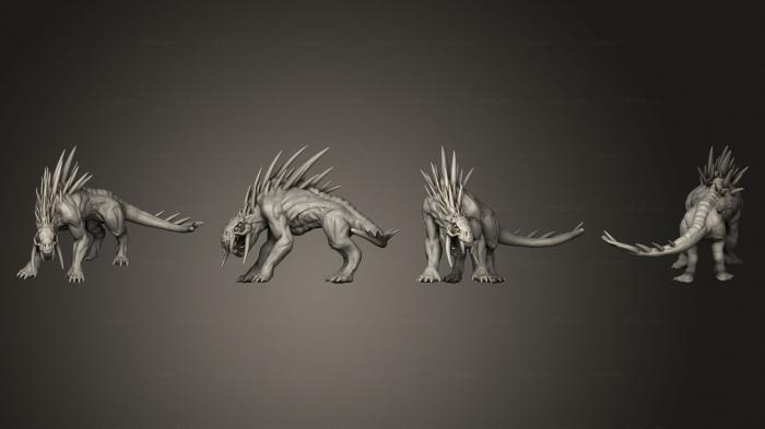Figurines heroes, monsters and demons (Beasts Monsters Demon Dog 01, STKM_4316) 3D models for cnc
