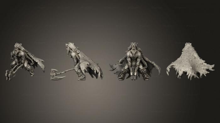 Figurines heroes, monsters and demons (Berserker Boss, STKM_4341) 3D models for cnc