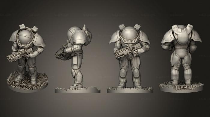 Figurines heroes, monsters and demons (Bio Craft Strech Goals Battle Astronaut 4, STKM_4350) 3D models for cnc