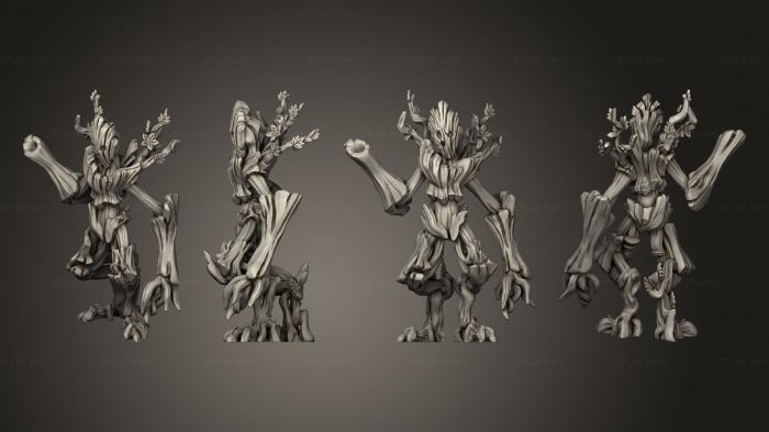 Статуэтки герои, монстры и демоны (Воин Стражей Блэквудса Кросзар А, STKM_4373) 3D модель для ЧПУ станка